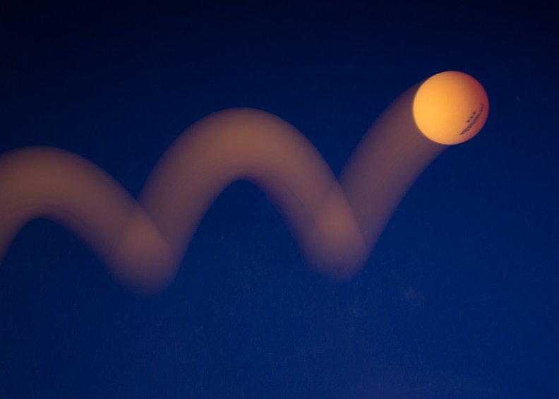 Bouncing ping pong ball
