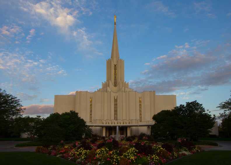 Jordan River Utah Temple photo at sunrise