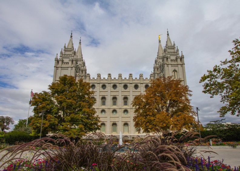 Salt Lake Temple Photo Autumn Colors