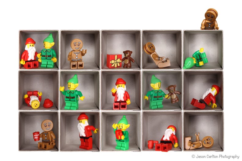 photograph Lego minifigure holiday photo shoot