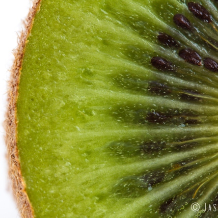 photo cut kiwi fruit center layers
