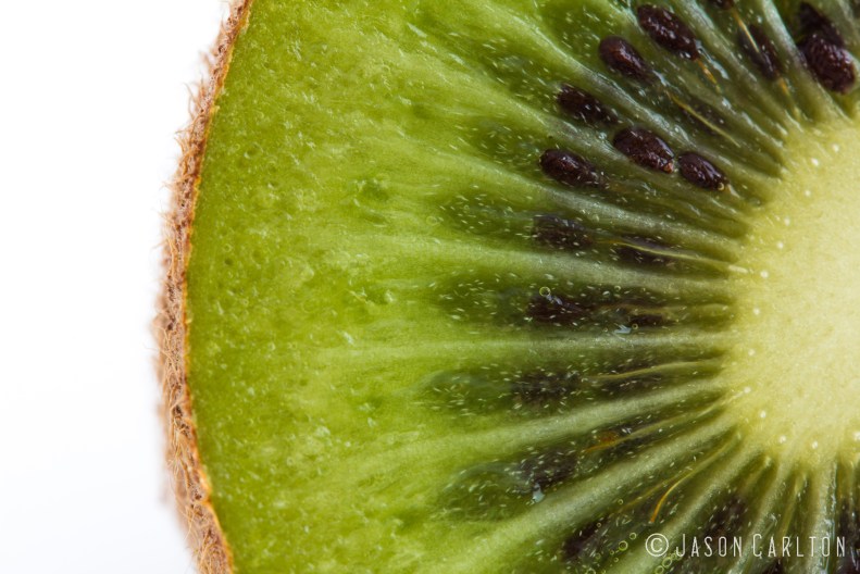 photo cut kiwi fruit center layers